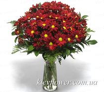 Bouquet of red chrysanthemums
